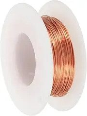uxcell 99.9% Pure Copper Wire for Jewelry Making, 24 Gauge (0.5mm) Copper Craft Wire 100 Feet Beading Jewelry Making Supplies for Crafting Wreath Electroculture Gardening