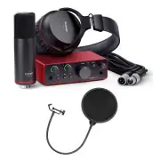 Focusrite Scarlett Solo Studio (4th Gen) Recording Package with Pop Filter