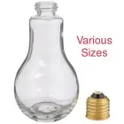 ✅ Glass Storage Jar Bottles Craft Home Decor Light Bulb Container w/ Screw Cap ✅