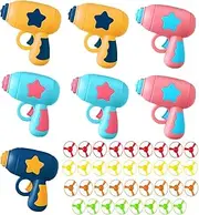 7 Pcs Cat Fetch Toy with Colorful Flying Propellers Set with 35 Pcs Flying Propellers Cat Playing Tracking Interactive Flying Disc Launcher for Kitten Dog Pet Chasing Training Hunting
