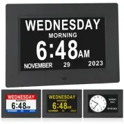 7 Inch Extra Large Day Date Time Digital Day Calendar Clock with Auto-Dimming...