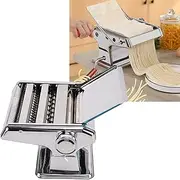 Pasta Maker Machine, Stainless Steel 3 Blade Noodle Manual Machine Dough Sheeter Pressing for Kitchen Fettuccine Spaghetti Lasagne