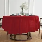 Solino Home Linen Round Tablecloth 70 Inch Diameter - 100% Pure Linen Prewash...