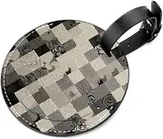 [WOSHJIUK] 2-Pc,Luggage Tags for Suitcases,Travel Tags for Luggage,Vintage Floral Plaid Pattern
