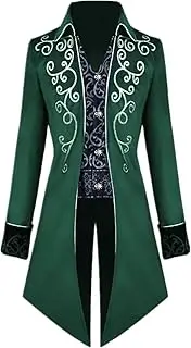 [Crubelon] Men's Steampunk Vintage Tailcoat Jacket Gothic Victorian Frock Coat Uniform Halloween Costume