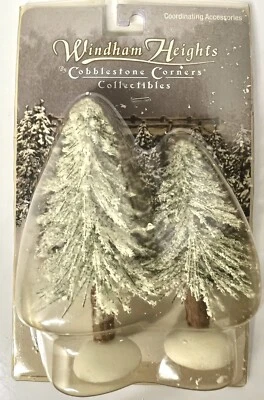 Cobblestone Corners Snow Covered PINE TREES Alpine Windham Heights NEW