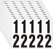 1.5 inch Self Adhesive Letter Box Numbers for Mailbox, House Numbers, Reflective Mailbox Number, Trash Cans Numbers, for Outside, 120 PCS (Black/White)