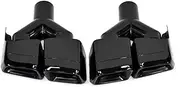 Compatible For Mercedes Benz W212 W221 E63 W204 C63 S63 CLS Exhaust Tip Muffler 304 Stainless Steel Square Dual Exhaust Tip System Outlet(Y Black)