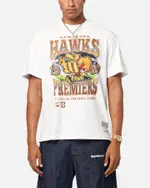 [MITCHELL & NESS] Mitchell & Ness Hawthorn Hawks Mascot T-shirt Vintage White - Size XL XL Vintage White