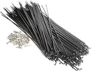 Bicycle Parts Replace Spokes, 10/20/36Pcs Black Silver 14G Carbon Steel Bicycle Spokes+Nipples 2mm Diameter for Road Folding Bike Length 80-295mm(36 Pcs Silver)