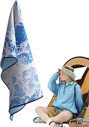 Large Beach Towel, Travel Camping Bath Towels, Microfiber Blanket, Portable Washing Cloth, Quick Dry, Super Absorbent Workout Gear for Swimming