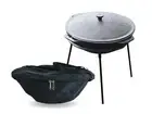 Asian cast iron cauldron 3.9 gl with lid, cover and stand .Kazan.Казан.WOK