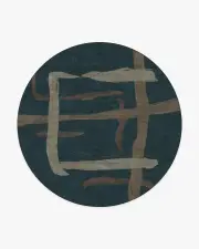 245' Round | Machine Washable Runner Rug | Kid & Pet Friendly | Indoor Rug | Architectural Digest Lydos Shadow & Bronze Tufted Rug | Ruggable