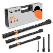 3PCS Torque Wrench Set 72 Teeth Dual-Direction Adjustable Torque Wrench Dual-...