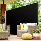 Side Awning Sun Shade Outdoor Blinds Retractable Screen 2X3M Steel frame Black
