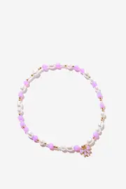 Cotton On Kids - Kids Beaded Necklace - Lilac/bows