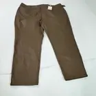 Ana A New Approach Pants Womens 24W Brown High-Rise Straight-Leg Clean Girl New