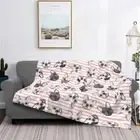 Throw Blanket Dog Art Sofa Covers Woven Multicolor Modern Machine Washable Home