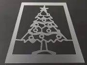 Christmas Tree #13 Stencil 10mm or 7mm Thick, X-mas, Santa, Snow Flake, Holiday
