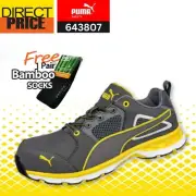 PUMA Safety Pace 2.0 Work Shoes Grey/Yellow Composite Toe Anti Fatigue 643807