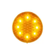 LED Autolamps Amber Round Indicator Light Clear Lens 12 Volt 8 LED Lamp Bulk