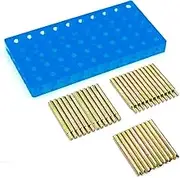SUZLAZYR High Precision Gem Dopsticks Set, 34PCS Gemstone DOP Stick Diameter 6MM Length 65MM Stone Faceting Grinding Tool with Storage Box