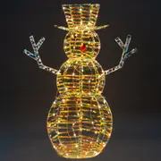 Christmas Snowman Twinkle Lights Iridescent Indoor Outdoor 120cm