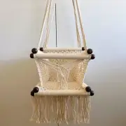 Macrame Boho Hanging Baby Swing Seat Handmade Hammock Chair
