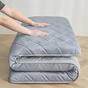 Roll Up Japanese Futon Sleeping Mat,Portable Floor Lounger Bed Mat Floor Futon Mattress,Roll Up Sofa Bad,Thick Student Dormitory Mat,Portable Travel,Twin Full Size(E,120x200cm)