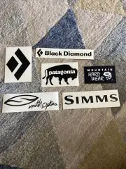 6B All Black Stickers!! Black Diamond Smith Optics Mountain Hardwear
