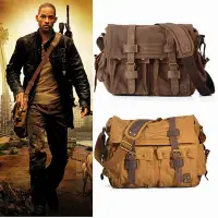 在飛比找Yahoo!奇摩拍賣優惠-I AM LEGEND Will Smith 軍用帆布 + 