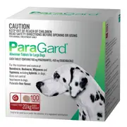 Paragard Large Dogs Allwormer Treatment & Control Tablets 20Kg 100 Pack