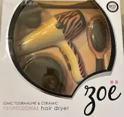 Zoe Ionic Tourmaline & Ceramic Professional Hair Dryer 1600 W Max Power New