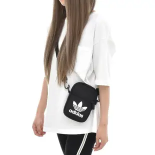 ADIDAS TREFOIL BAG 愛迪達 包包 腰包 側背包 斜背包 隨身包 肩背包 小包 黑白 黑色 EI7411