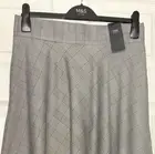 M&S Ladies Maxi Skirt Grey Fine Check Stretch Aline 12 Reg BNWT Marks
