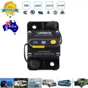 60AMP Circuit Breaker Dual Battery Manual Reset 12V-48V DC Fuse For Car Audio