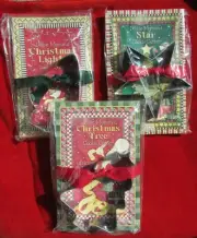 3 Debbie Mumm Christmas Metal Cookie Cutters Lights Tree Star NOS