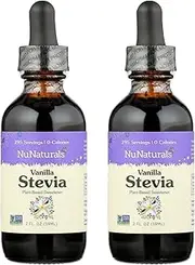 NuNaturals Pure Liquid Vanilla Stevia, 2 Ounces (Pack of 2)
