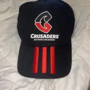 Crusaders Adidas Rugby Cap. Adjustable. Black