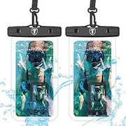 Universal Waterproof Case, 2-Pack Tekcoo IPX8 Waterproof Phone Clear Pouch Dry Bag Compatible iPhone 11 Pro/Xs Max//XR/X/8 Plus, Galaxy S10/S10+/S9/Note 10,10+,9, Moto G7,Pixel 3A & Phones Up to 6.5"