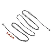 14 Strand Bow String Replacement with 4 Nock Point for AMO 64" Recurve Bow Black