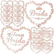 AUTSUPPL 40pcs Temporary Body Stickers for Bride Bridesmaids Glamorous Wedding Party Favors Bachelorette Bridal Shower Decorations Safe Skin Friendly Tatoo Stickers for Fun Celebrations
