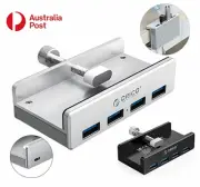 ORICO USB Multi HUB Clamp-type 4 Ports USB 3.0 Charging Adapter Mac PC Desktop