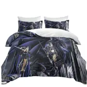 Dark Art Dead of Winter Dragon and Warriors Quilt Cover