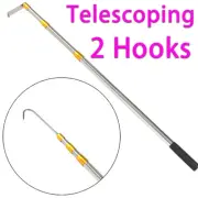 Cargo Grabber Pickup Truck Bed Telescoping 2.5 ft to 6 ft Pull Pole with 2 Hooks