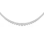 Celebration 14ct White Gold Round Cut 7.5 CT Lab Grown Diamonds Tennis Necklace