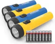 EVEREADY LED Flashlights (4-Pack), Bright for Yellow / Blue