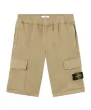 Stone Island Junior Logo-Patch Shorts 12,8Y,6Y,4Y,14Y,6,12Y,10Y Desert