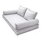 COVER ONLY STYLE 1 Mattress Pillow Daybed Porch Swing Contrast Trim Full AD105