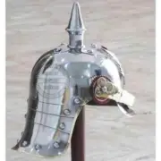 Leather Armor Spike Helmet German Pickelhaube Prussian Helmet WW1 Costume Gift